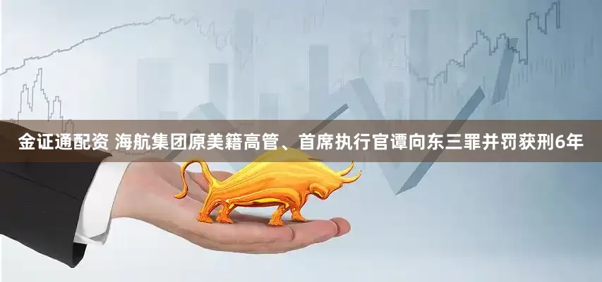金证通配资 海航集团原美籍高管、首席执行官谭向东三罪并罚获刑6年