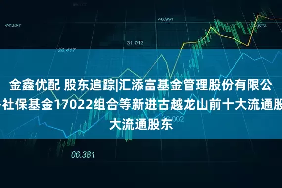 金鑫优配 股东追踪|汇添富基金管理股份有限公司-社保基金17022组合等新进古越龙山前十大流通股东